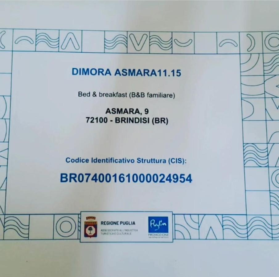 Dimora Asmara 11 15 Apartman Brindisi Kültér fotó